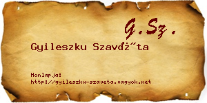 Gyileszku Szavéta névjegykártya
